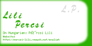 lili percsi business card